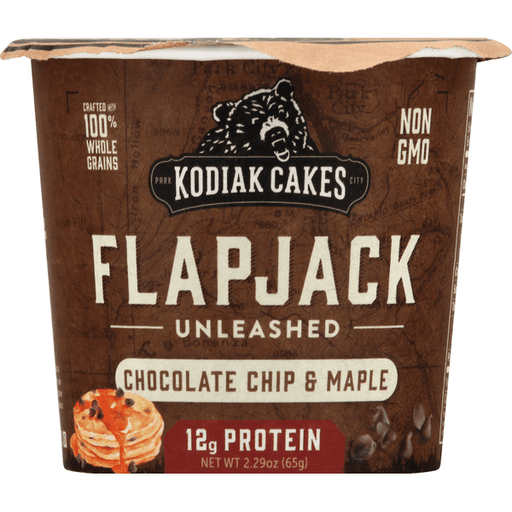 Kodiak Cakes Flapjack, Unleashed, Chocolate Chip & Maple - 2.29 Ounce