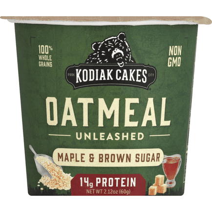 Kodiak Cakes Oatmeal Unleashed Maple & Brown Sugar Cup - 2.12 Ounce