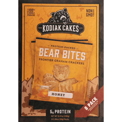 Kodiak Cakes Bear Bites, Honey Graham Crackers - 8.47 Ounce