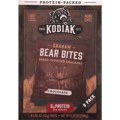 Kodiak Cakes Bear Bites Chocolate Graham Crackers - 8.47 Ounce