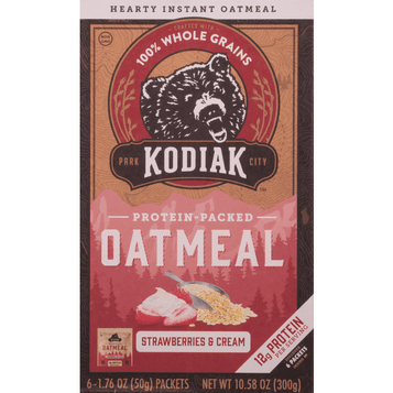 Kodiak Cakes Oatmeal, Strawberries & Cream - 10.58 Ounce