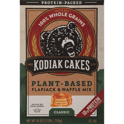 Kodiak Cakes Plant-Based Flapjack & Waffle Mix, Classic - 18 Ounce