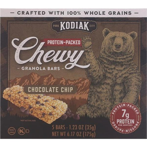 Kodiak Chewy Granola Bars, Chocolate Chip, - 6.17 Ounce