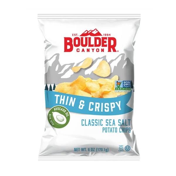 Boulder Canyon Sea Salt Thin Chips - 6 Ounce