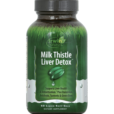 Irwin Naturals Milk Thistle Liver Detox Liquid Soft Gels - 60 Count