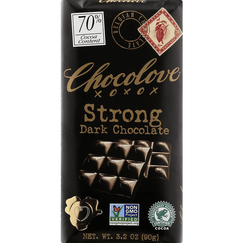 Chocolove Dark Chocolate, Strong, 70% Cocoa - 3.2 Ounce