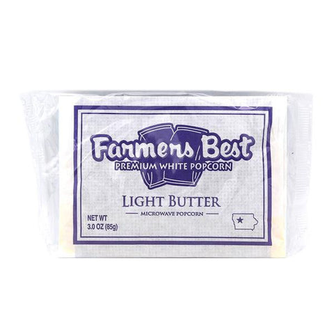 Farmers Best Light Butter White Microwave Popcorn - 3 Ounce