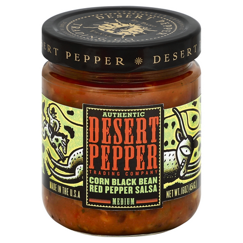 Desert Pepper Trading Company Corn Black Bean Red Pepper Salsa - 16 Ounce