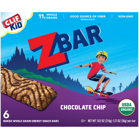 CLIF Kid ZBAR Organic Chocolate Chip - 7.62 Ounce