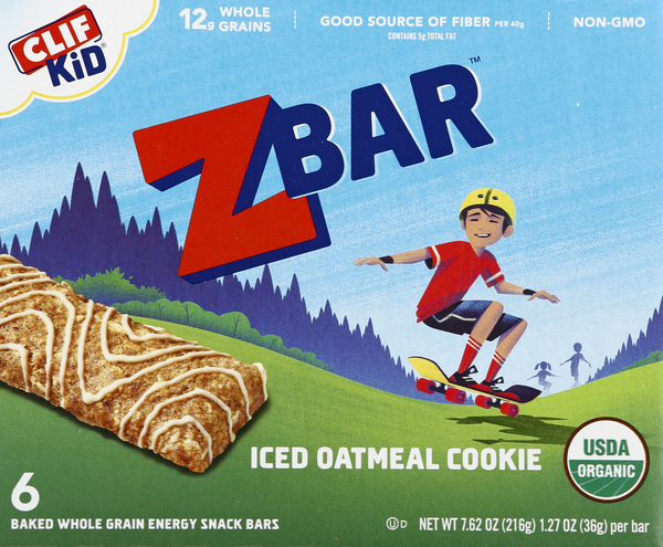 CLIF Kid ZBAR Organic Iced Oatmeal Cookie - 7.62 Ounce