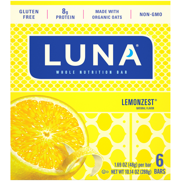 LUNA Lemonzest Whole Nutrition Bar - 10.14 Ounce