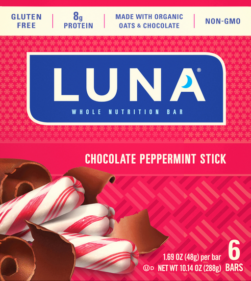 LUNA Chocolate Peppermint Stick Whole Nutrition Bar - 10.14 Ounce
