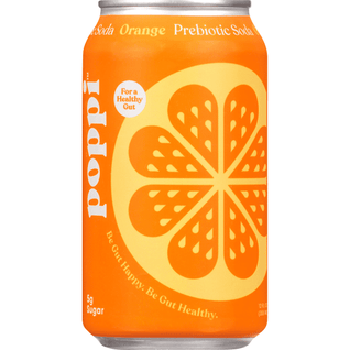 Poppi Prebiotic Soda, Orange - 12 Ounce