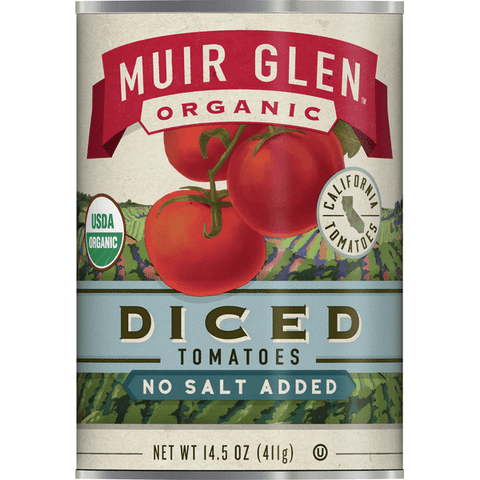 Muir Glen Organic No Salt Added Diced Tomatoes - 14.5 Ounce