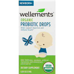 Wellements Organic Probiotic Drops, Newborn+ - 0.25 Ounce