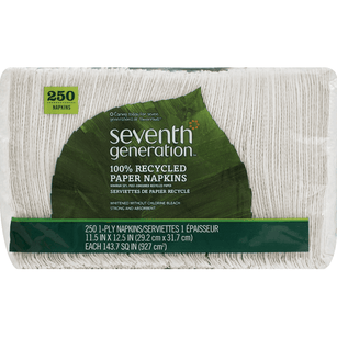 Seventh Generation™ 100% Recycled 1-Ply White Paper Napkins 250 ct Pack - 250 Count