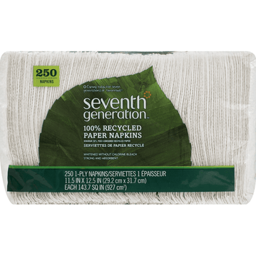 Seventh Generation™ 100% Recycled 1-Ply White Paper Napkins 250 ct Pack - 250 Count