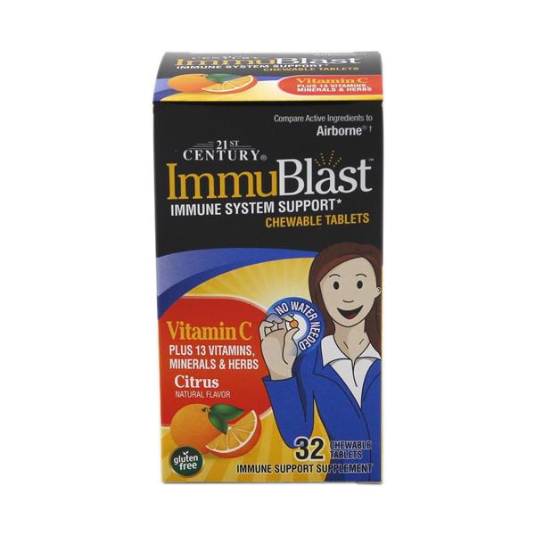 21st Century ImmuBlast Citrus Flavor Chewable Tablets - 32 Count