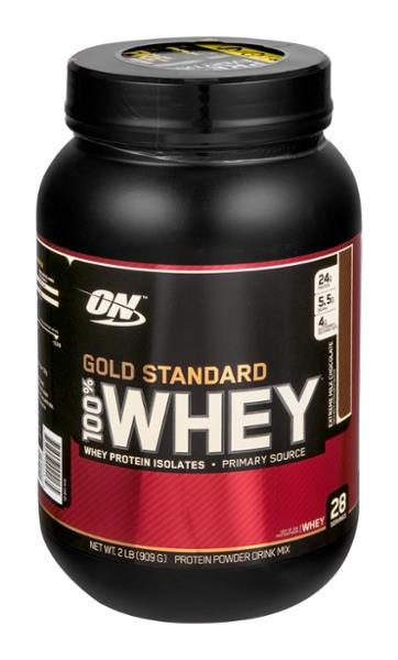 ON Gold Standard 100% Whey Protein Powder Drink Mix Extreme Milk Chocolate - 2 Pound