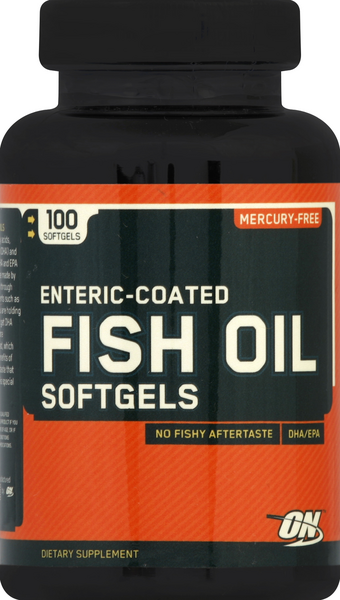 ON Fish Oil Enteric Coated Softgels - 100 Count