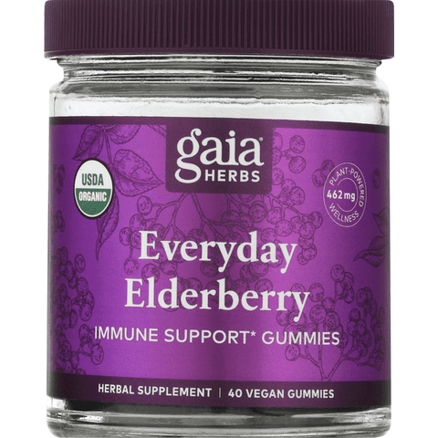 Gaia Herbs Everyday Elderberry, Gummies - 40 Count