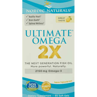 Nordic Naturals Ultimate Omega 2x Softgels - 60 Count