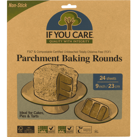 If You Care Baking Rounds, Parchment, Non-Stick, 9 Inch - 24 Each
