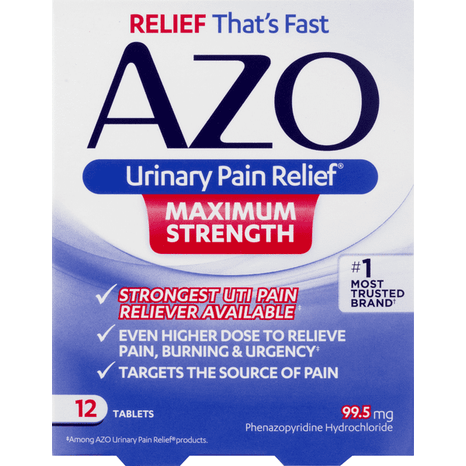 AZO Urinary Pain Relief Maximum Strength - 12 Count