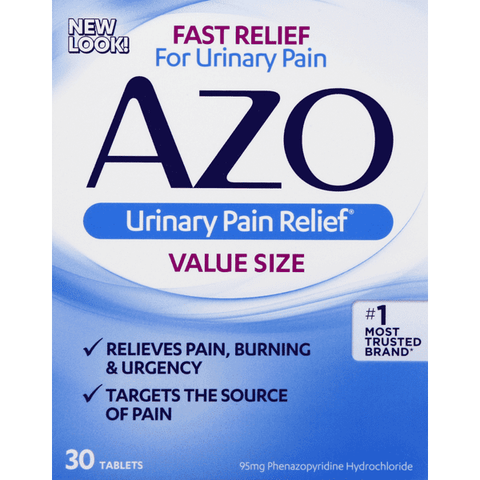 AZO Standard Urinary Pain Relief Tablets - 30 Count