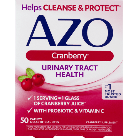 AZO Cranberry Urinary Tract Health Supplement Tablets - 50 Each