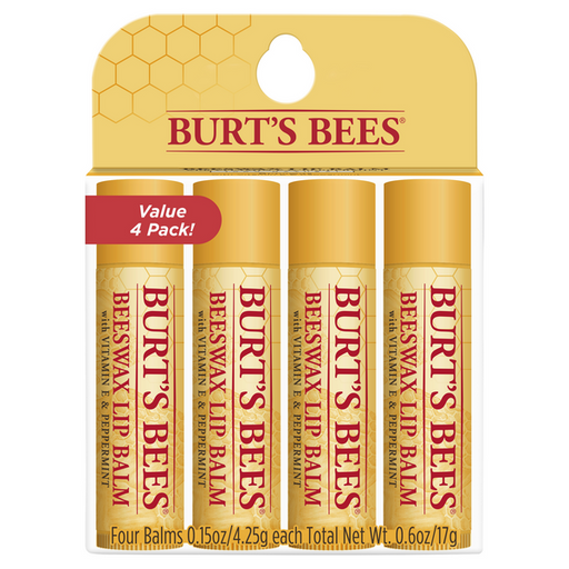 Burt's Bees Lip Balm 4Pk - 0.15 Ounce