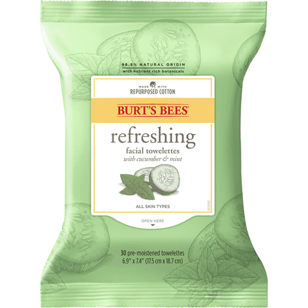 Burt's Bees Facial Cleansing Towelettes Cucumber & Sage - 30 Each