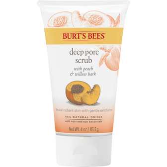 Burt's Bees Peach & Willow Bark Deep Pore Scrub - 4 Ounce