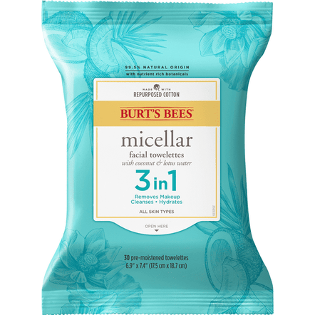 Burts Bees Micellar Cleansing Towelette 3in1 - 30 Count