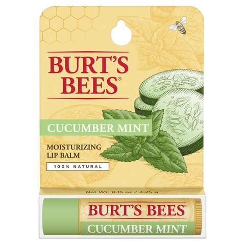 Burt's Bees Lip Balm, Moisturizing, Cucumber Mint - 0.15 Ounce