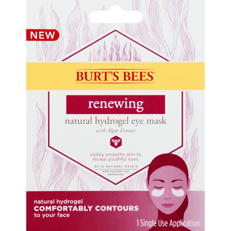 Burt's Bees Renewing Natural Hydrogel Eye Mask with Algae Extract - 1 Count