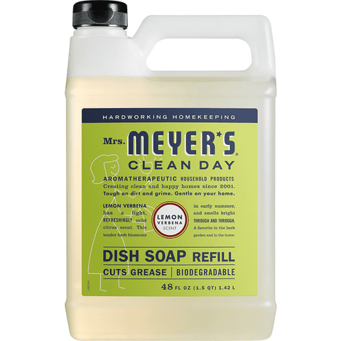 Mrs. Meyer's Clean Day Dish Soap Refill Lemon Verbena Scent - 48 Ounce