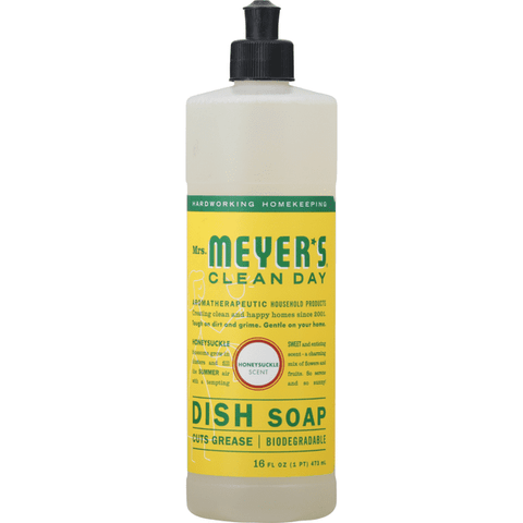 Mrs. Meyer's Clean Day Dish Soap Honeysuckle Scent - 16 Ounce