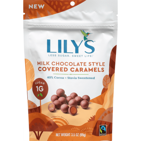 Lily's Milk Chocolate Style Covered Caramels - 3.5 Ounce