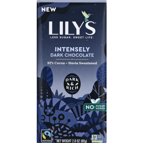 Lilys Chocolate, Intensely Dark, 92% Cocoa - 2.8 Ounce