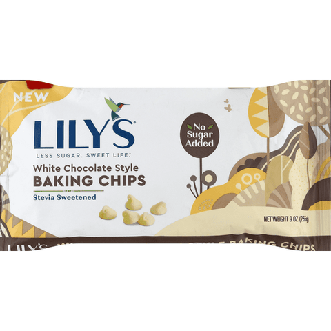 Lilys Baking Chips, White Chocolate Style - 9 Ounce
