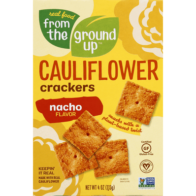 From the Ground Up Cauliflower Crackers Nacho Flavor - 4 Ounce