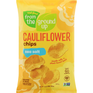From the Ground Up Cauliflower Chips, Sea Salt - 3.5 Ounce