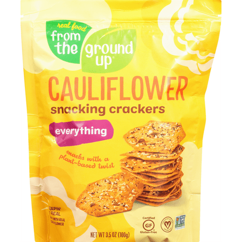 From the Ground Up Cauliflower Snacking Crackers,  Everything - 3.5 Ounce
