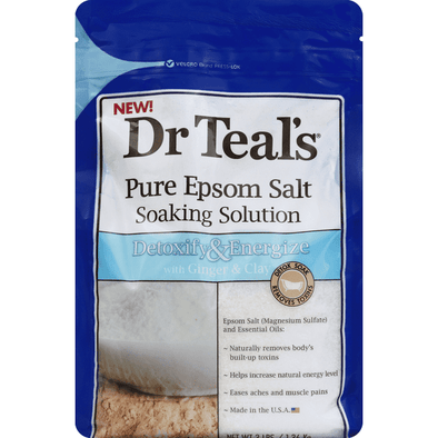 Dr Teals Detoxify & Energize with Ginger & Clay Epsom Salt Soaking Solution - 3 Pounds