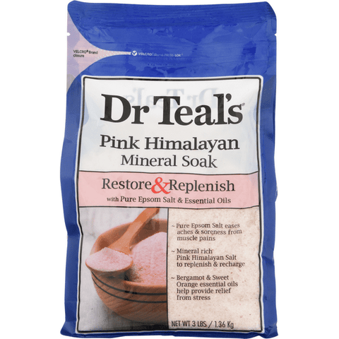 Dr Teal's Pink Himalayan Mineral Soak Restore & Replenish - 3 Pounds