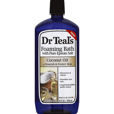 Dr Teal's Coconut Oil Foaming Bath with Pure Epsom Salt - 34 Ounce