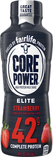 Core Protein Elite Strawberry High Protein Milk Shake - 14 Ounce