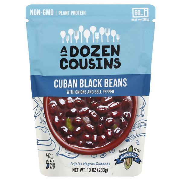 A Dozen Cousins Cuban Black Beans, Mild - 10 Ounce