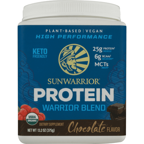 Sunwarrior Protein Warrior Blend, Chocolate Flavor - 13.2 Ounce
